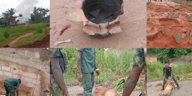 Anambra joint security forces raid criminals camp in Ihiala, destroy bomb factory