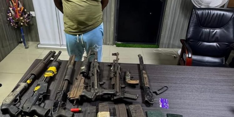 Police arrest notorious “hired killer and head of killers gang and cultist kingpin” Wasiu Akinwade in Lagos, recover arms, ammunition