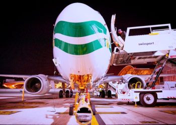 NAF 001: Newly acquired N150bn Presidential Jet returns from South Africa after national, NAF livery, other refurbishment