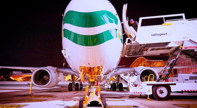 NAF 001: Newly acquired N150bn Presidential Jet returns from South Africa after national, NAF livery, other refurbishment