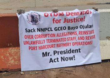 Protest rocks NNPC Tower in call for Ojulari’s resignation