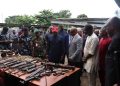 Mbah applauds DSS, Army, others as he inspects arms cache seized from ESN terrorists