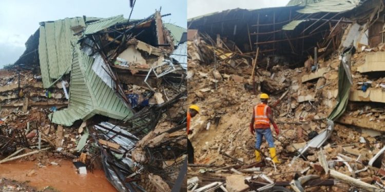 Many feared trapped as three-storey student hostel collapses in Anambra