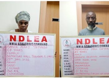 NDLEA arrests Nigerian-British grandma with 13kg Cocaine concealed in plantain peels