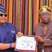 Osun election: Adeleke presents Certificate of Return to Tinubu