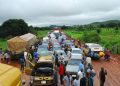 Hundreds of tankers, trailers stranded for 48 hours as Ekiti federal road collapses