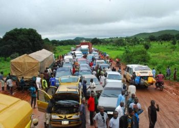 Hundreds of tankers, trailers stranded for 48 hours as Ekiti federal road collapses