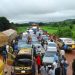 Hundreds of tankers, trailers stranded for 48 hours as Ekiti federal road collapses