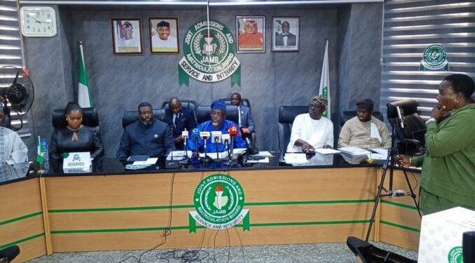 Oloyede hands over to Aina as JAMB Registrar