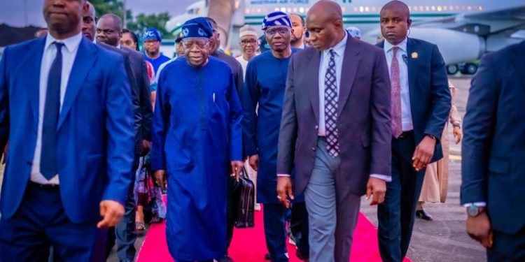 Tinubu returns to Nigeria, declares ‘I’m here, ready to work’ after UK, France vacation